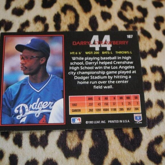 Darryl Strawberry #187 Baseball Card - Picture 2 of 2
